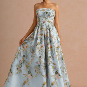 Women's Evangeline Sky Blue Maxi Dress