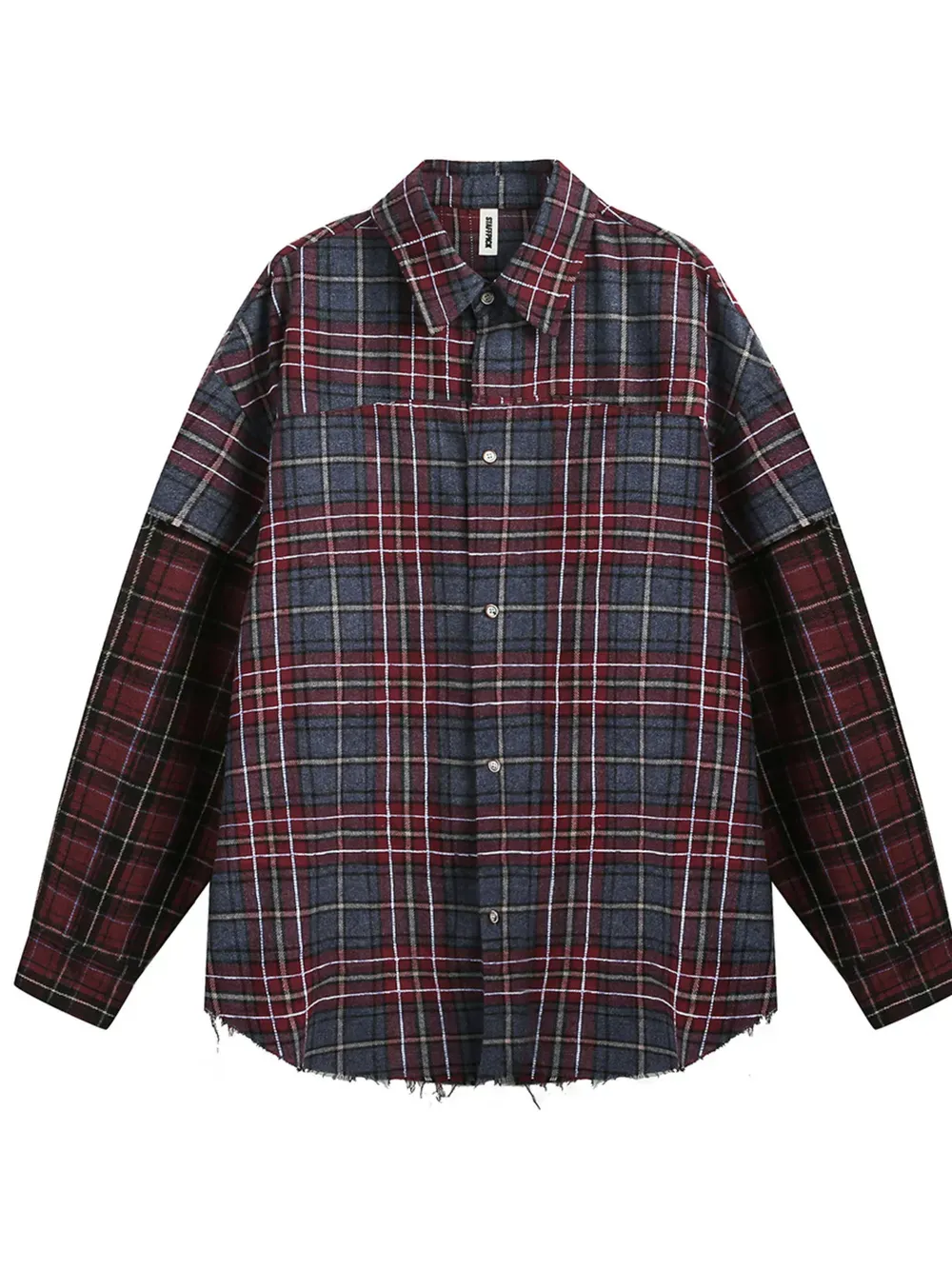 men-plaid-oversized-cotton-raw-edge-button-up-shirt.webp