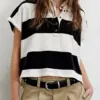 Women's Monaco Stripe Collared Top